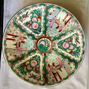Vintage Famille Rose Medallion Porcelain Bowl